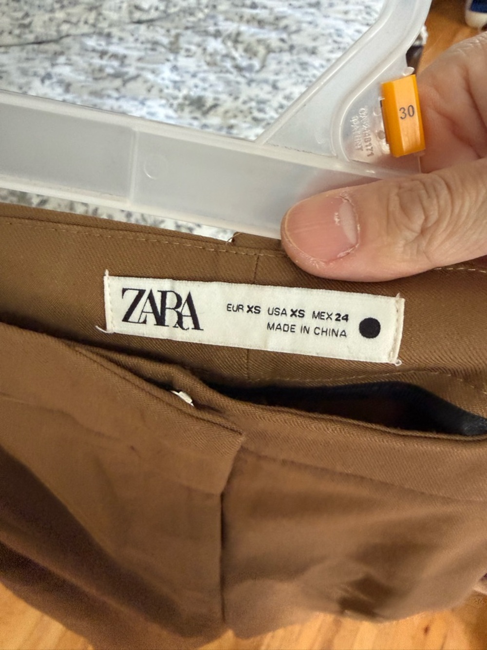Zara Tan/Brown Tailored Trousers